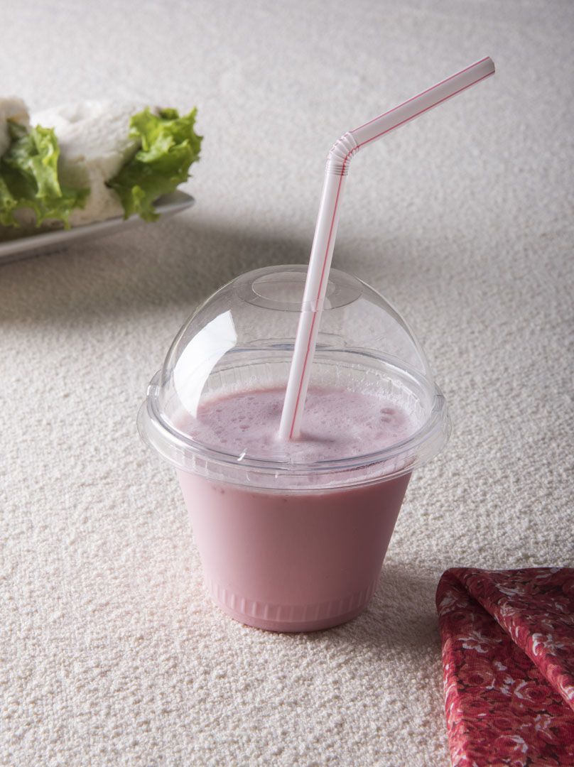 Vasito transparente tipo smoothie (sin tapa)