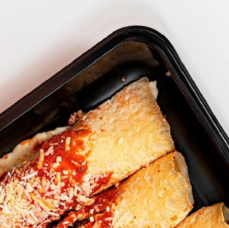 Bandeja para horno negra de tereftalato de polietileno cristalizable 1000 ml — 21 × 16 × 3,5 cm