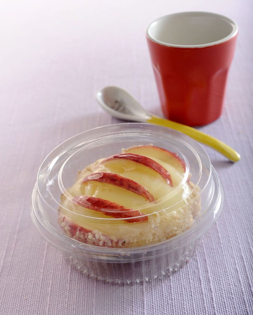 Estuche redondo transparente para postre