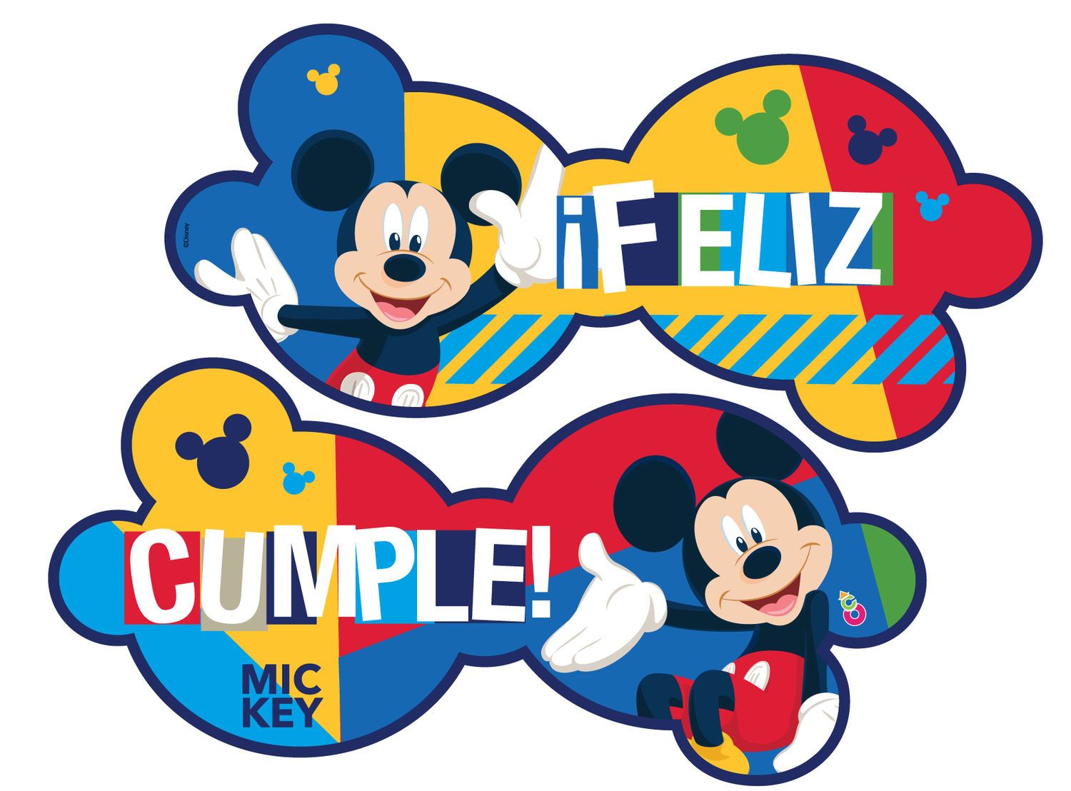 Cartel de Cumpleaños - Mickey Mouse