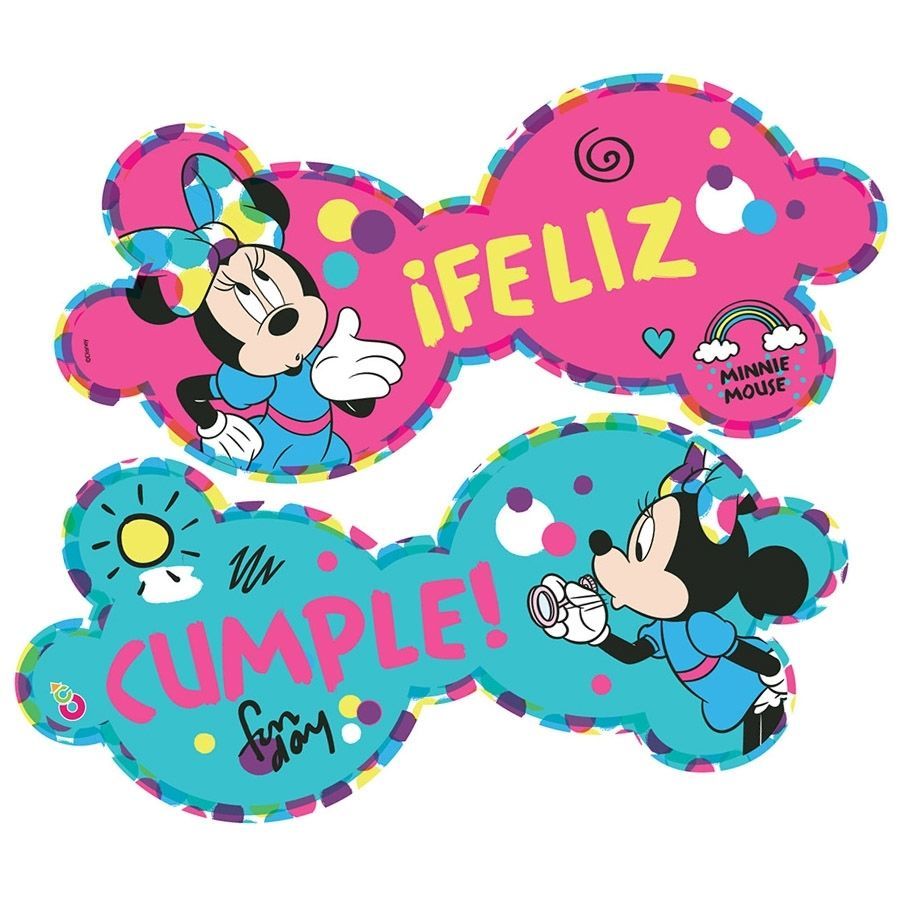 Cartel “Feliz Cumpleaños” Minnie Mouse