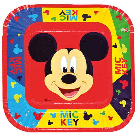 Platos Plásticos - Mickey Mouse