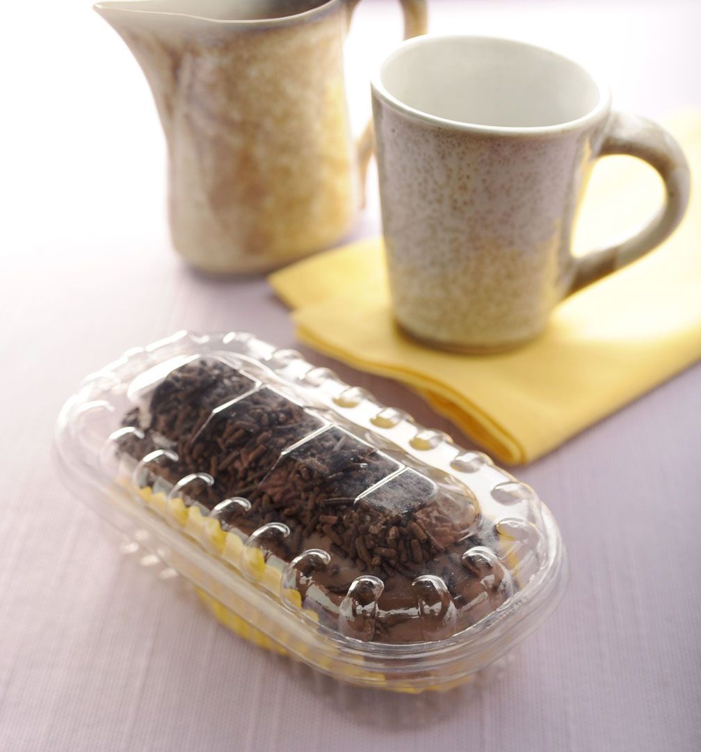 Estuche transparente para postre individual con tapa