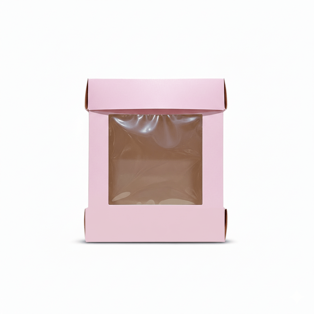 Caja Luxor con Visor Rosada 20 x 20 x 25 cm – San Valentín