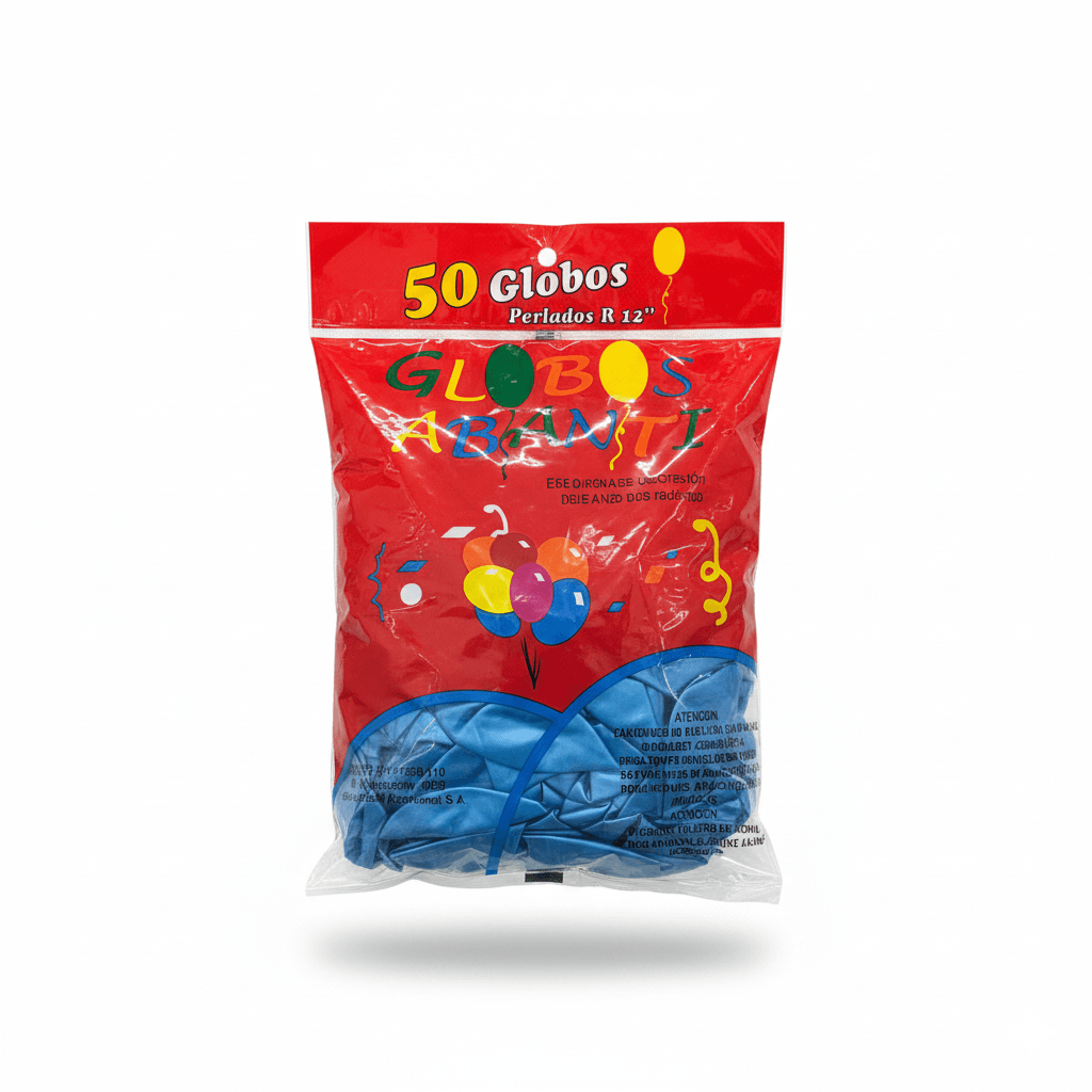 Globo Perlado Azul x 50 unidades R12