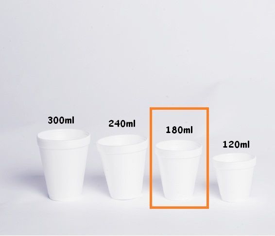 Vaso térmico de espuma para bebidas 180 ml (descartable)
