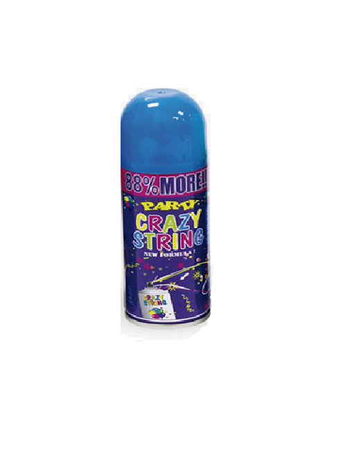 Serpentina en aerosol para fiestas — lista para usar (Azul)