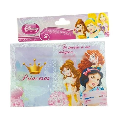 Invitaciones Princesas (x10 unidades)