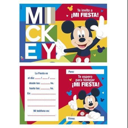 Invitación - Mickey Mouse