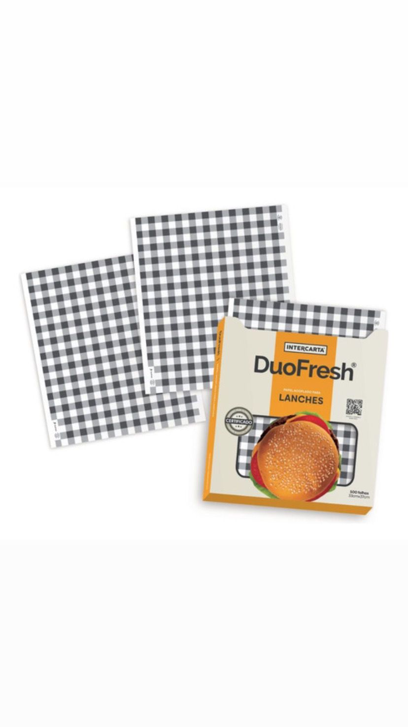 Papel Duofresh Special Xadrez Preto - 33cm x 44cm - 1000 u