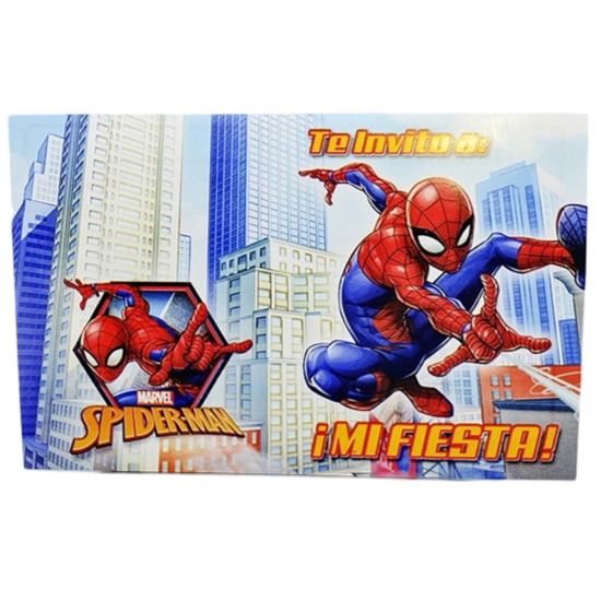 Invitaciones Spiderman (x10 unidades)