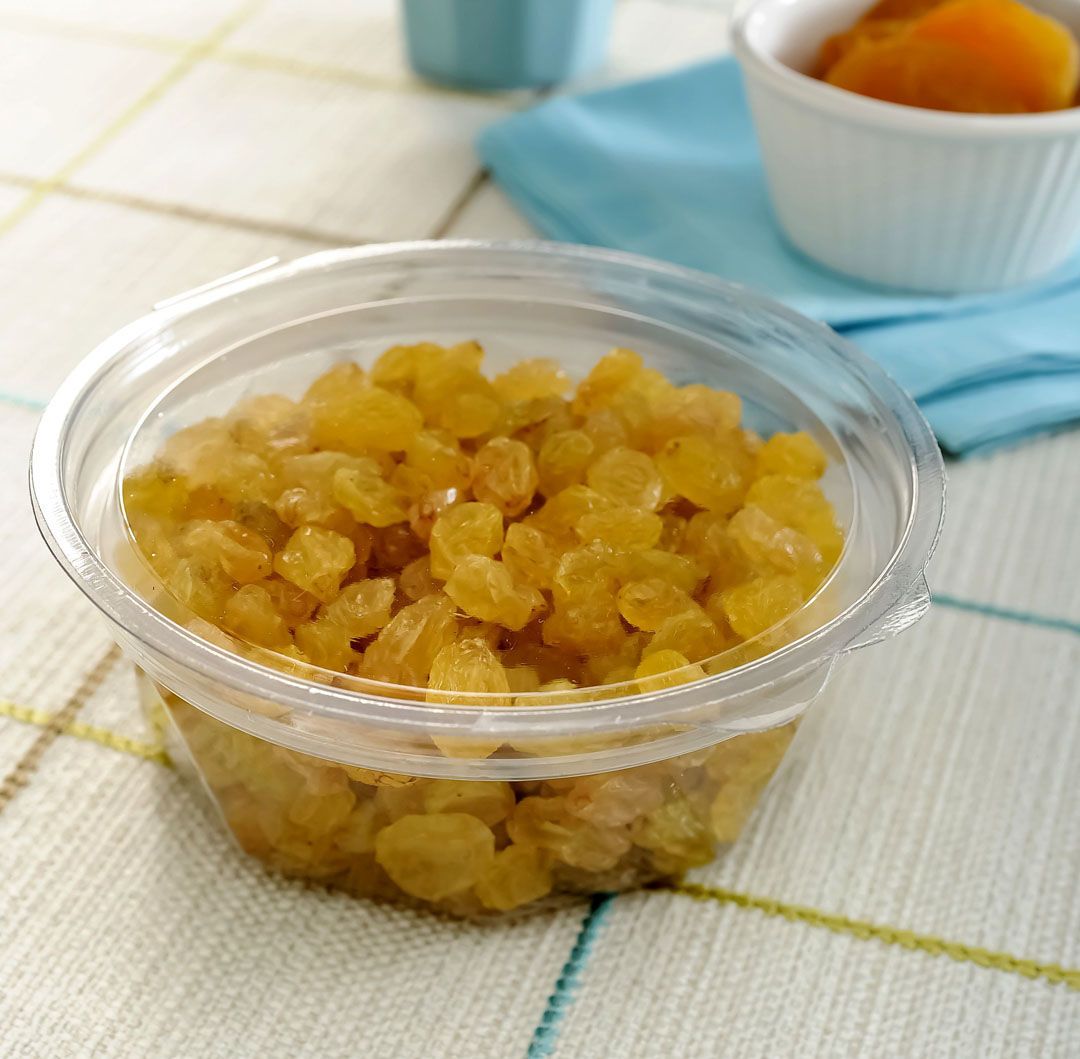 Pote Redondo Transparente con Tapa Bisagra 250 ml (8.4x3.5cm)