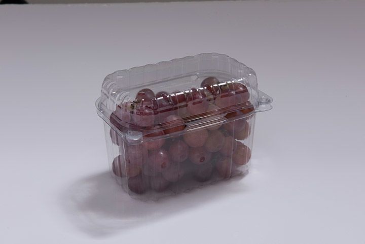 Estuche transparente para frutas con tapa (17.5x11.5x12.2cm)