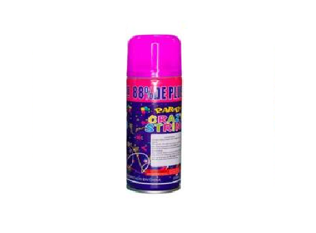 Serpentina en aerosol para fiestas — lista para usar (Fucsia)