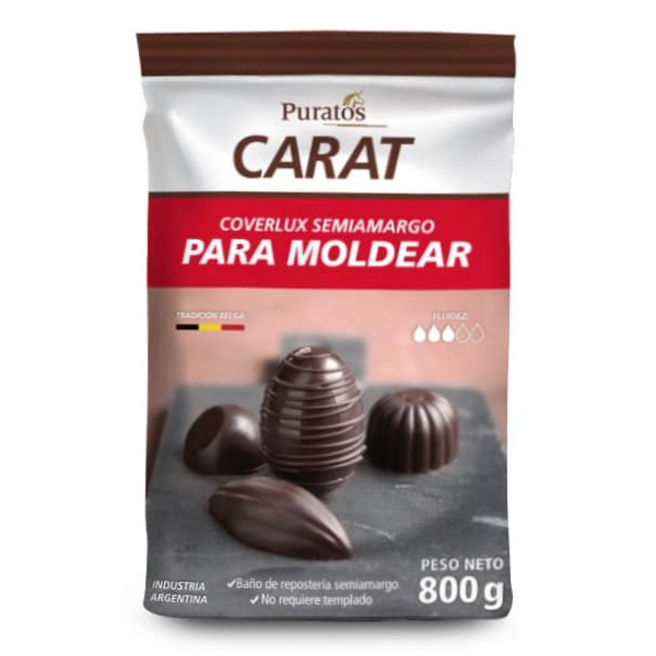 Carat - Chocolate Semiamargo - Baño Repostería