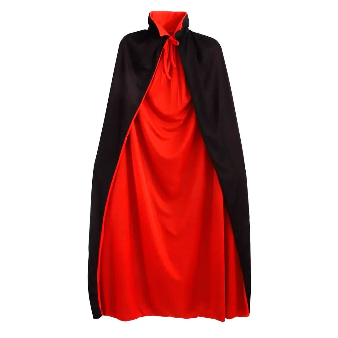 Capa Conde Negra con Interior Rojo 80cm – Halloween