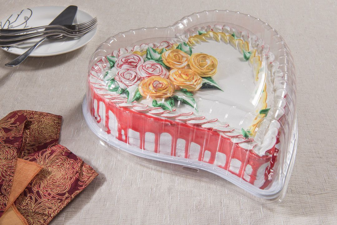 Tortera G50H Torta Pequeña Corazón, Base Blanca