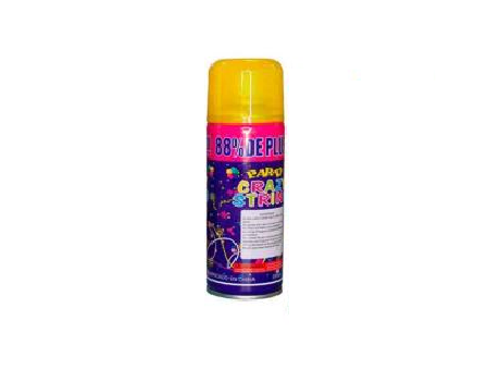 Serpentina en aerosol para fiestas — lista para usar (Amarillo)