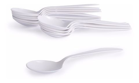 Cucharas descartables plásticas para alimentos (x50 unidades)