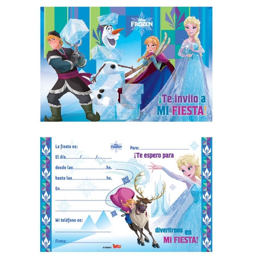 Invitaciones Frozen (x10 unidades)