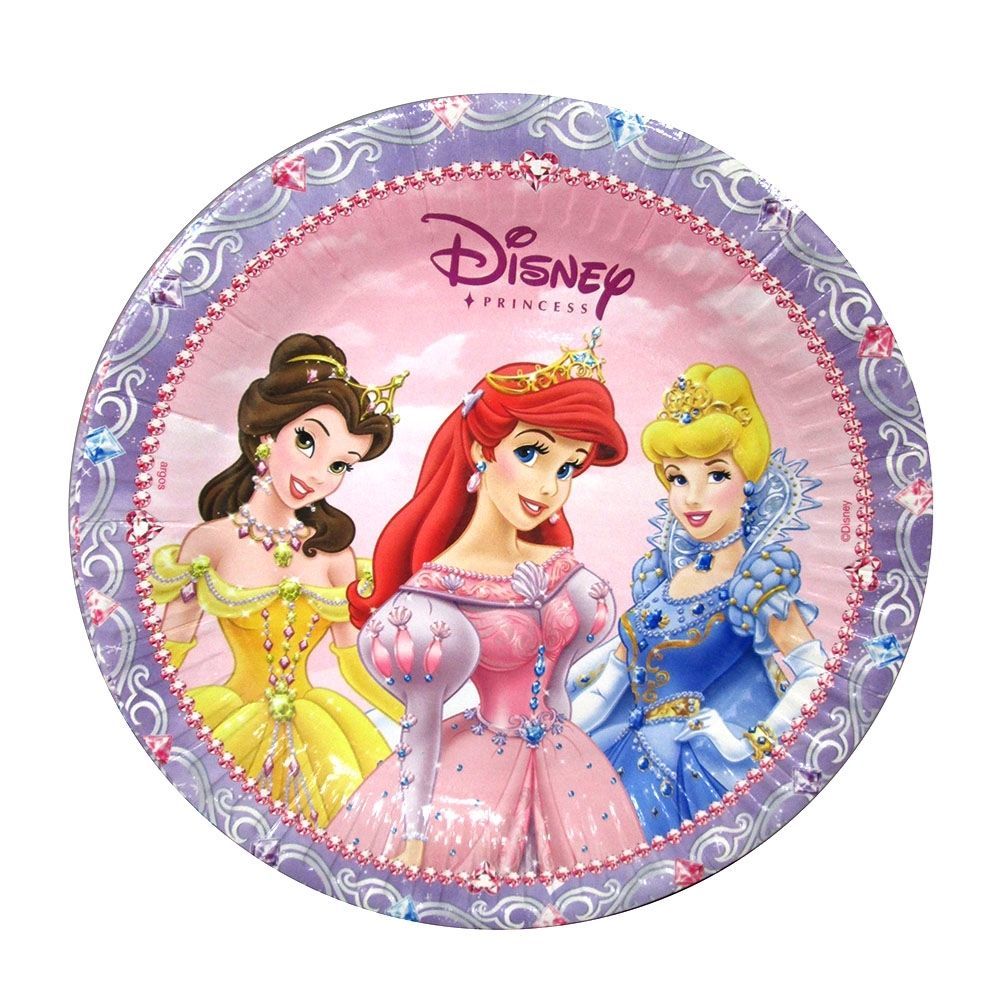 Platos Descartables Princesas (x8 unidades)