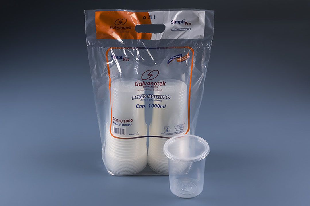 Pote para alimentos multiuso (1000ml x 20 Unid)