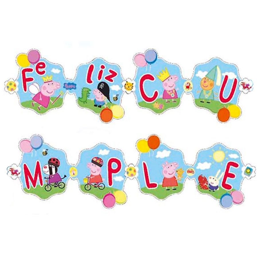 Cartel “Feliz Cumpleaños” Peppa Pig
