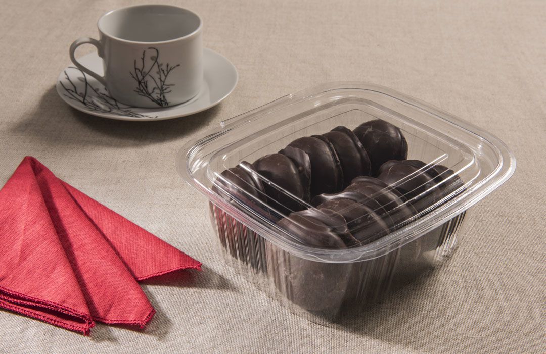 Pote para alimentos rectangular con tapa 1000 ml (15.7x13x5.5cm)