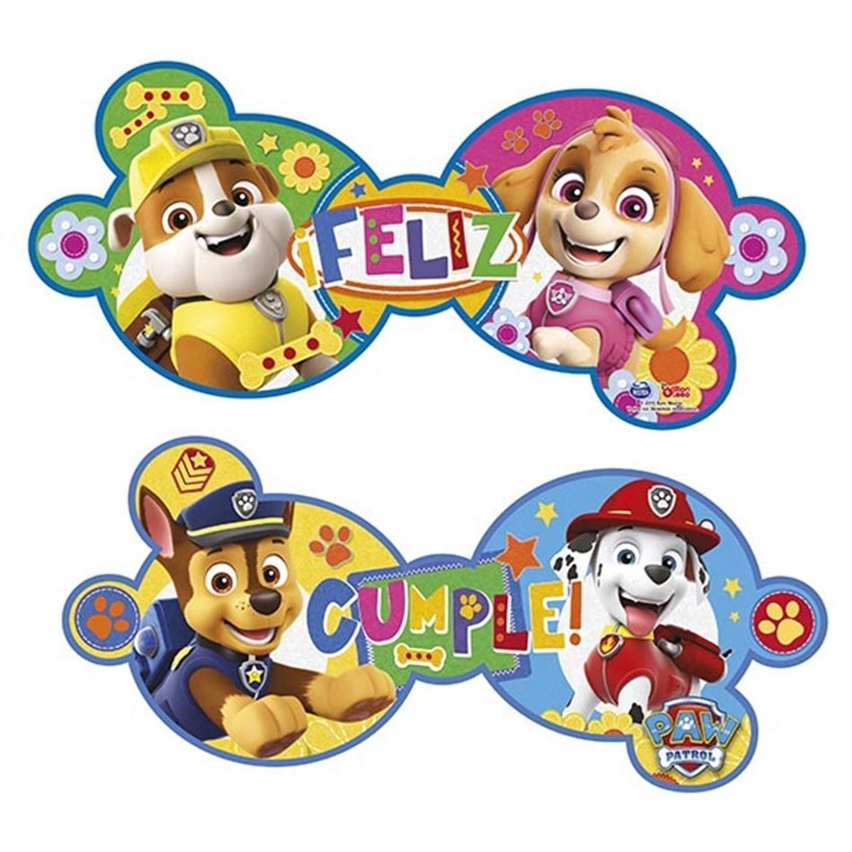 Cartel “Feliz Cumpleaños” Paw Patrol