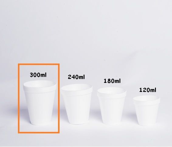 Vaso térmico de espuma para bebidas 300 ml (descartable)