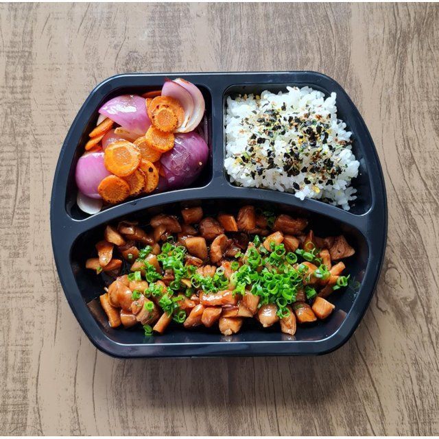 Bandeja para horno negra de tereftalato de polietileno cristalizable 1000 ml — 21 × 16 × 3,5 cm (reutilizable)