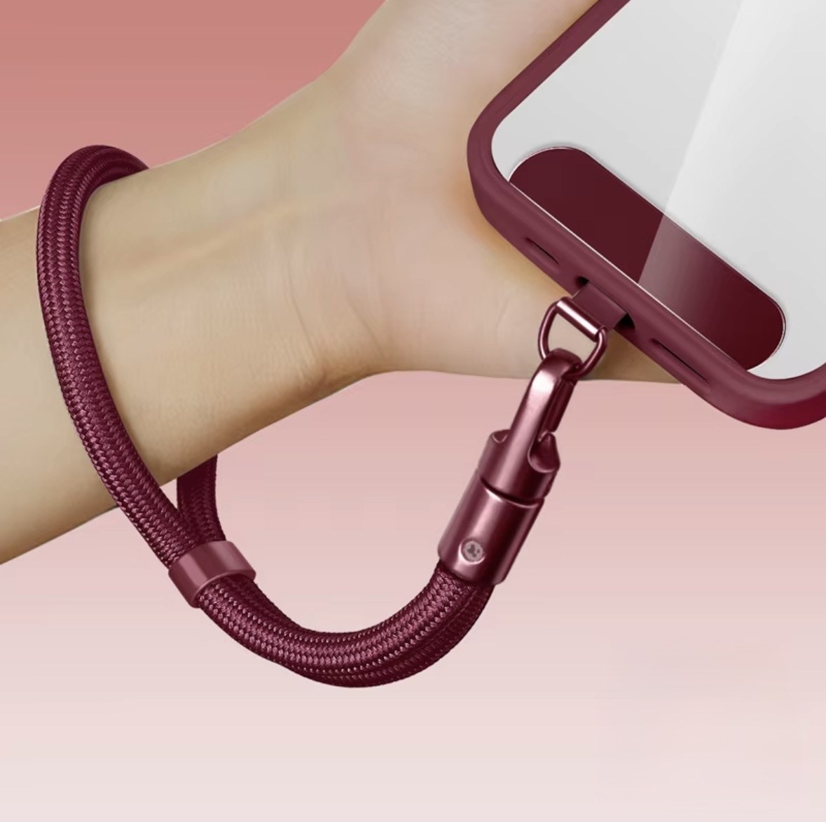 Correa desmontable burgundy reforzada corta