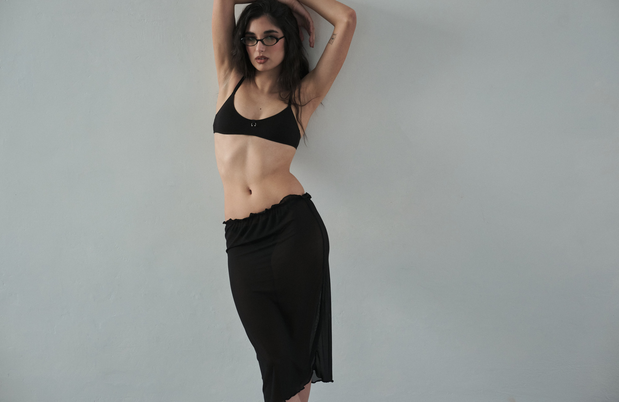 MESH MIDI SKIRT