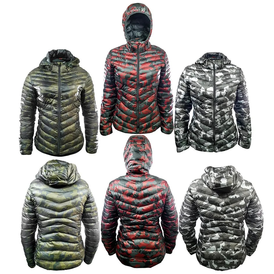 Campera de Abrigo De Poliester Para Dama Con Capucha