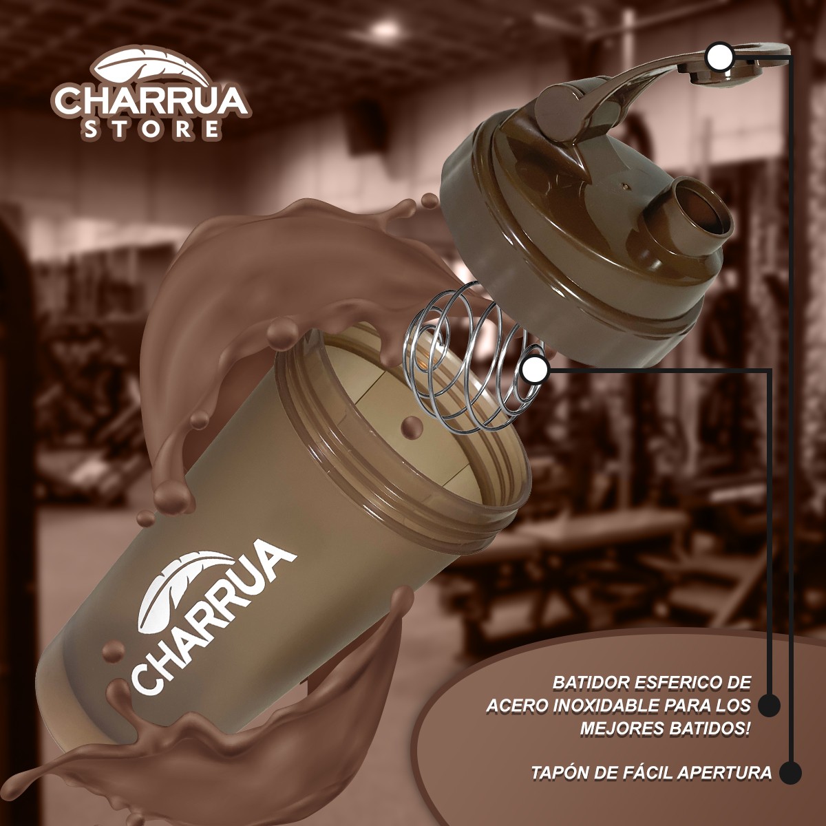 Botella Shaker Deportiva para GYM 700ml