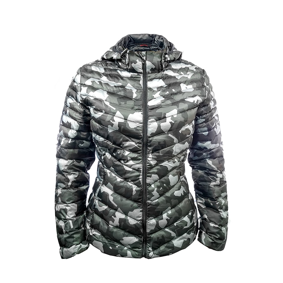 Campera de Abrigo De Poliester Para Dama Con Capucha