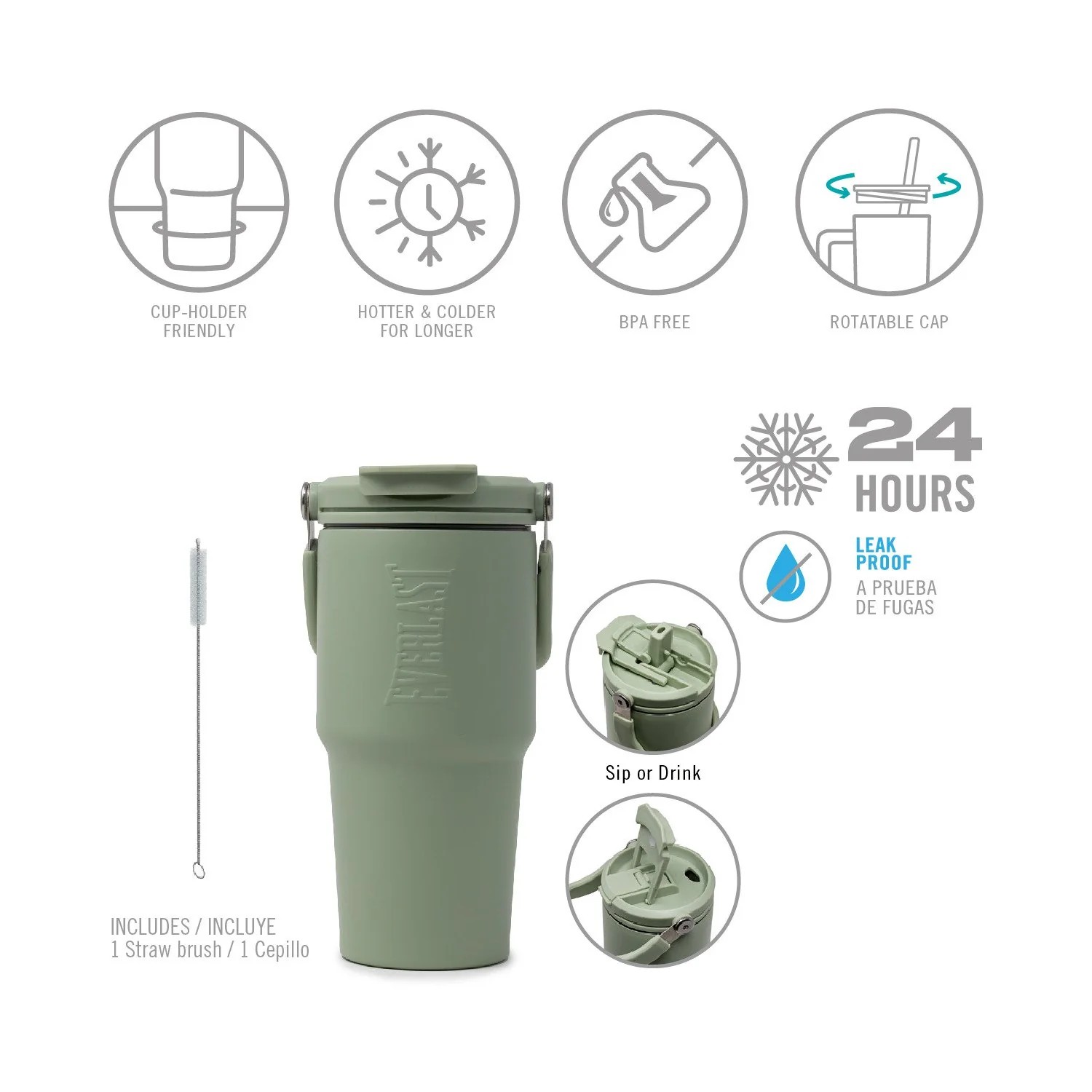 Vaso Termico Everlast Tumbler H20 600ML