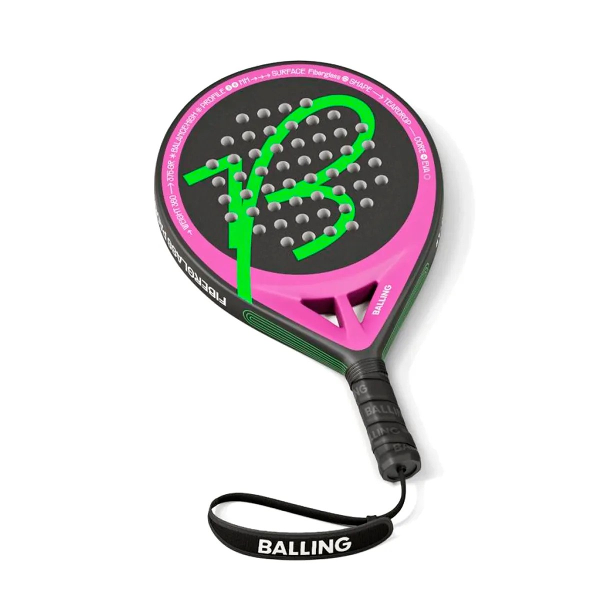 Paleta de Paddle Balling Fibra de Vidrio Aerial Teardrop
