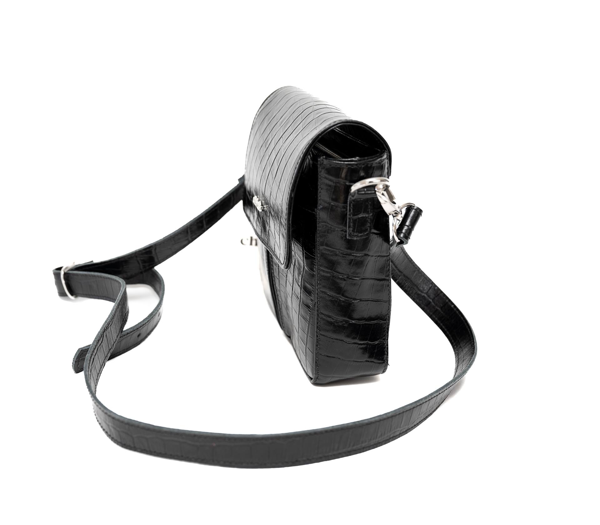 BANDOLERA GUMY TEXTURED NEGRO