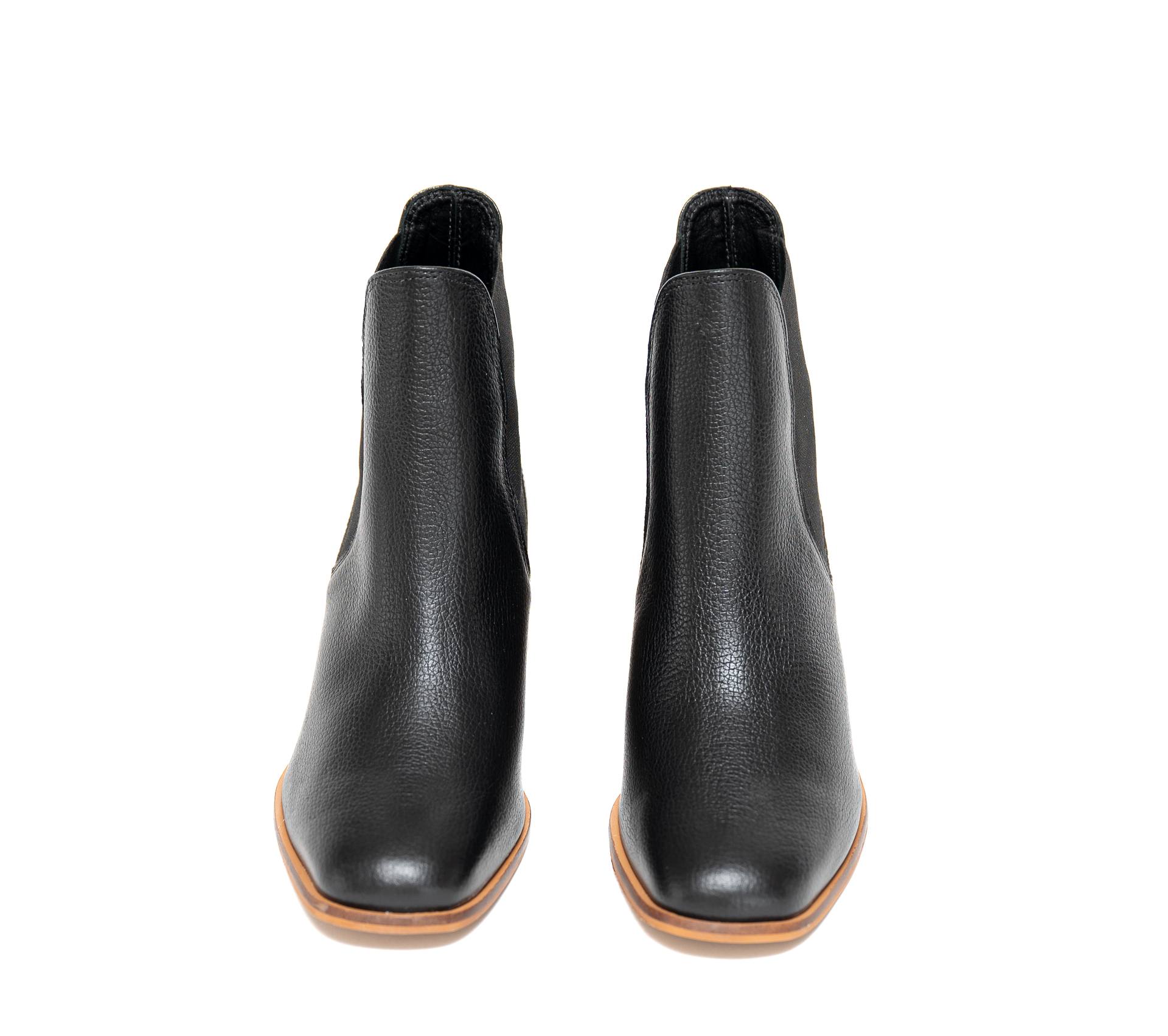BOTA CLOE FLOATER NEGRO TACO MADERA