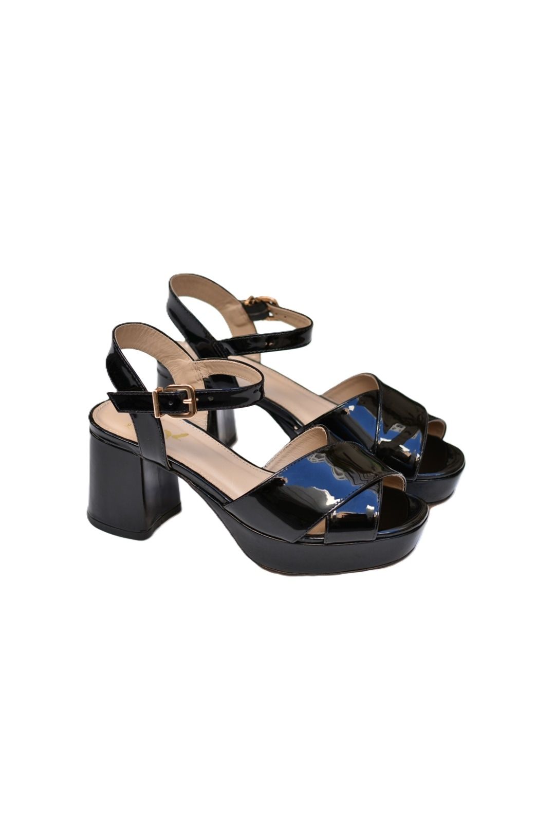 SANDALIAS MINI UMA CHAROL NEGRO