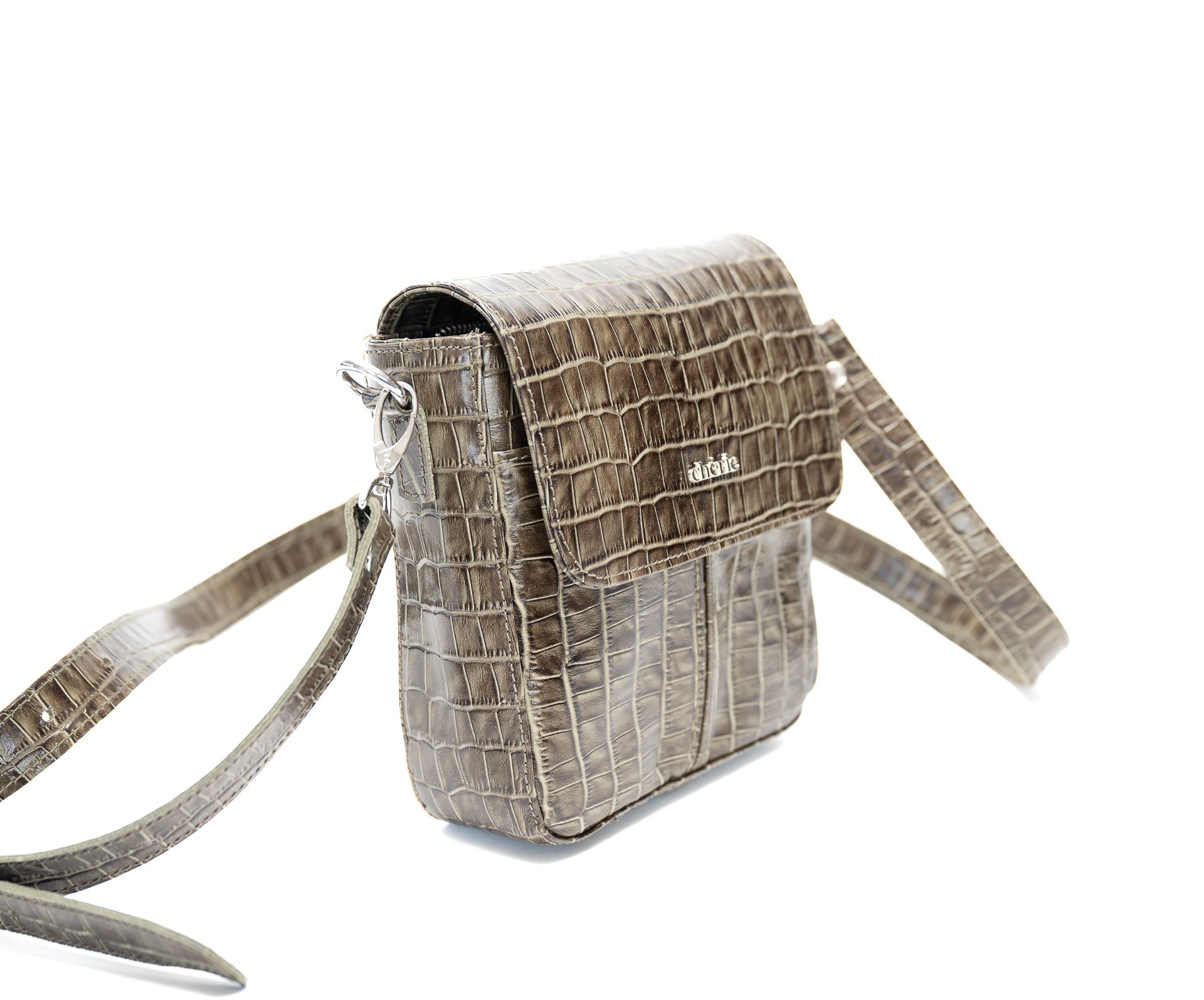 BANDOLERA GUMY TEXTURED OLIVA
