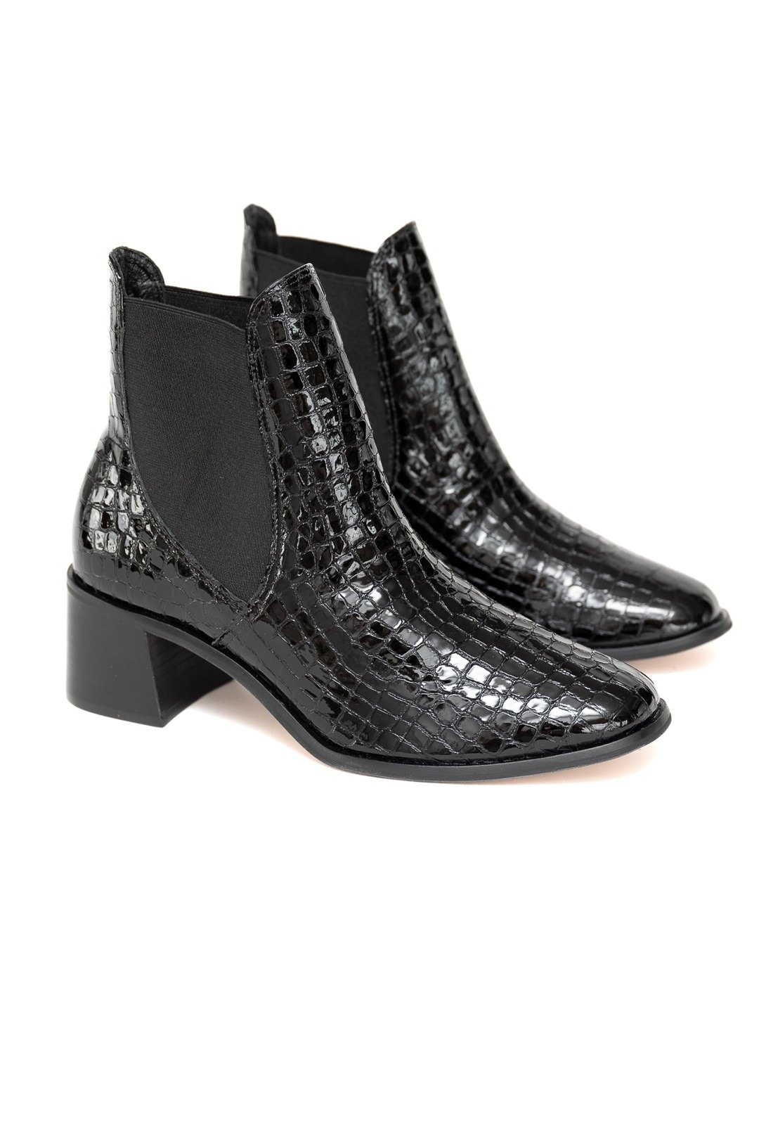 BOTA CLOE TEXTURED NEGRO