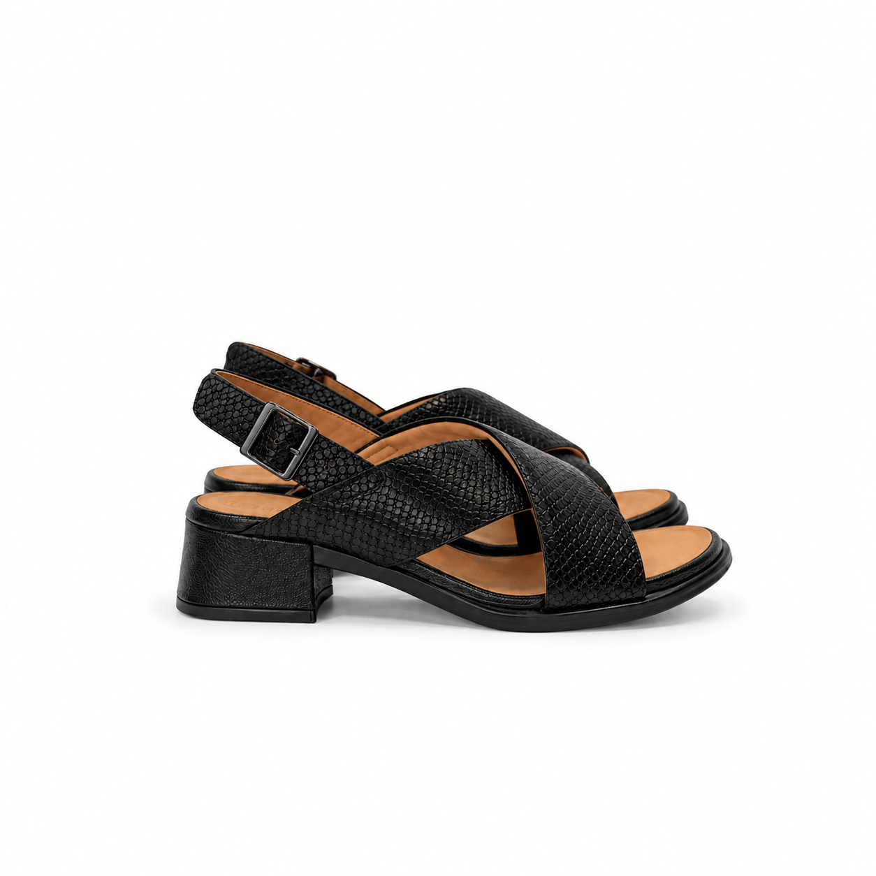 SANDALIA ZAZA FLEX TEXTURED NEGRO