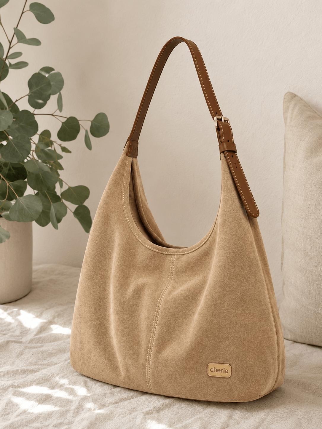 CARTERA COMODÍN GAMUZA AVENA