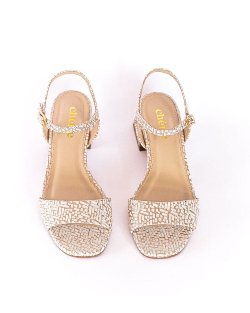 SANDALIA TAIKI TRAMADO METAL OFFWHITE