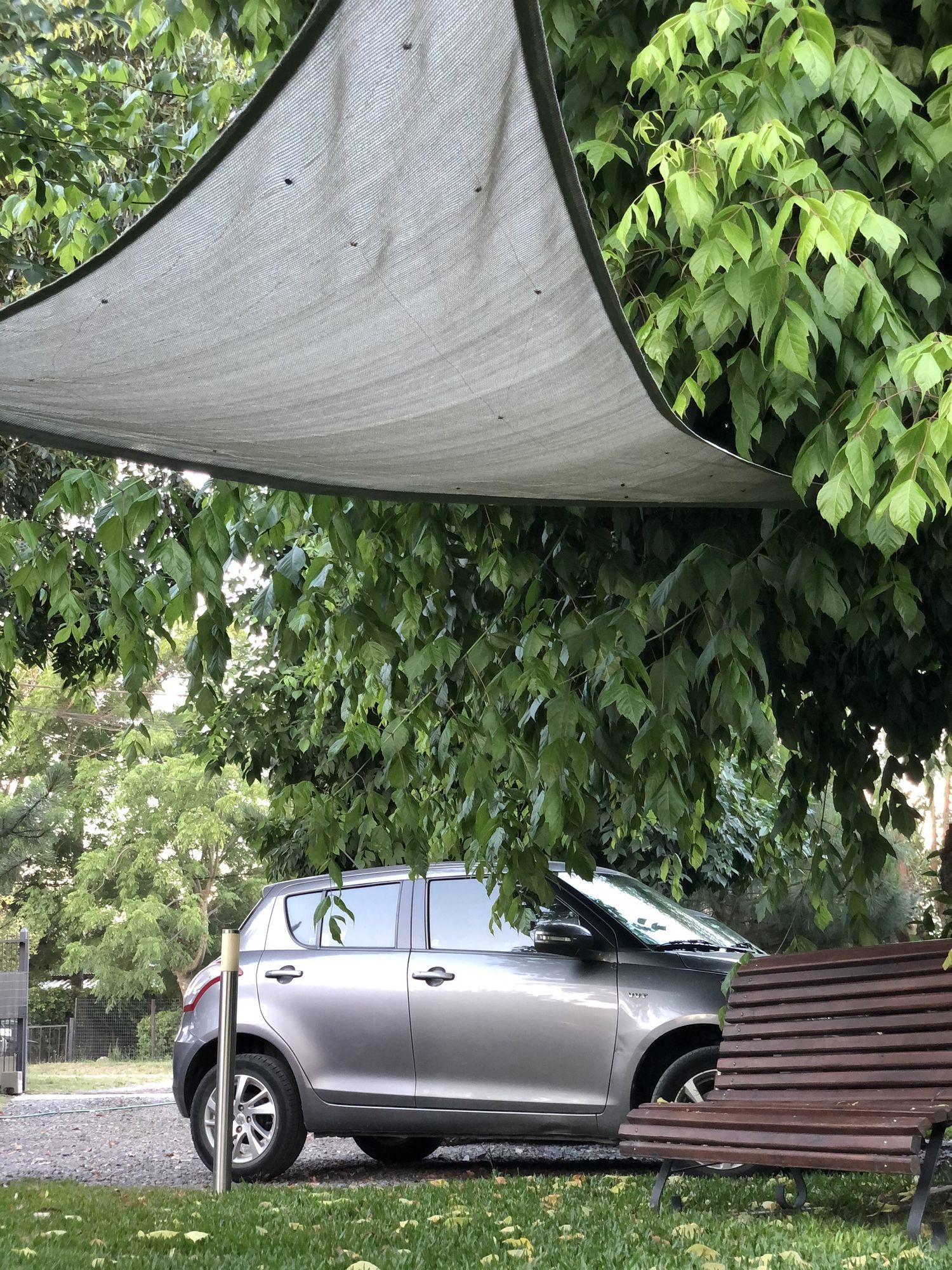 Toldo con luces LED
