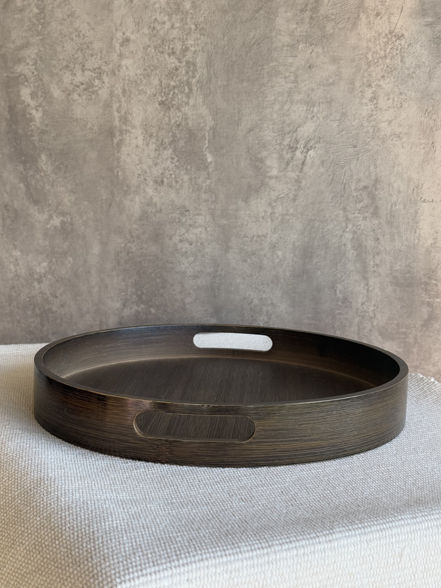 Bandeja circular Nogal