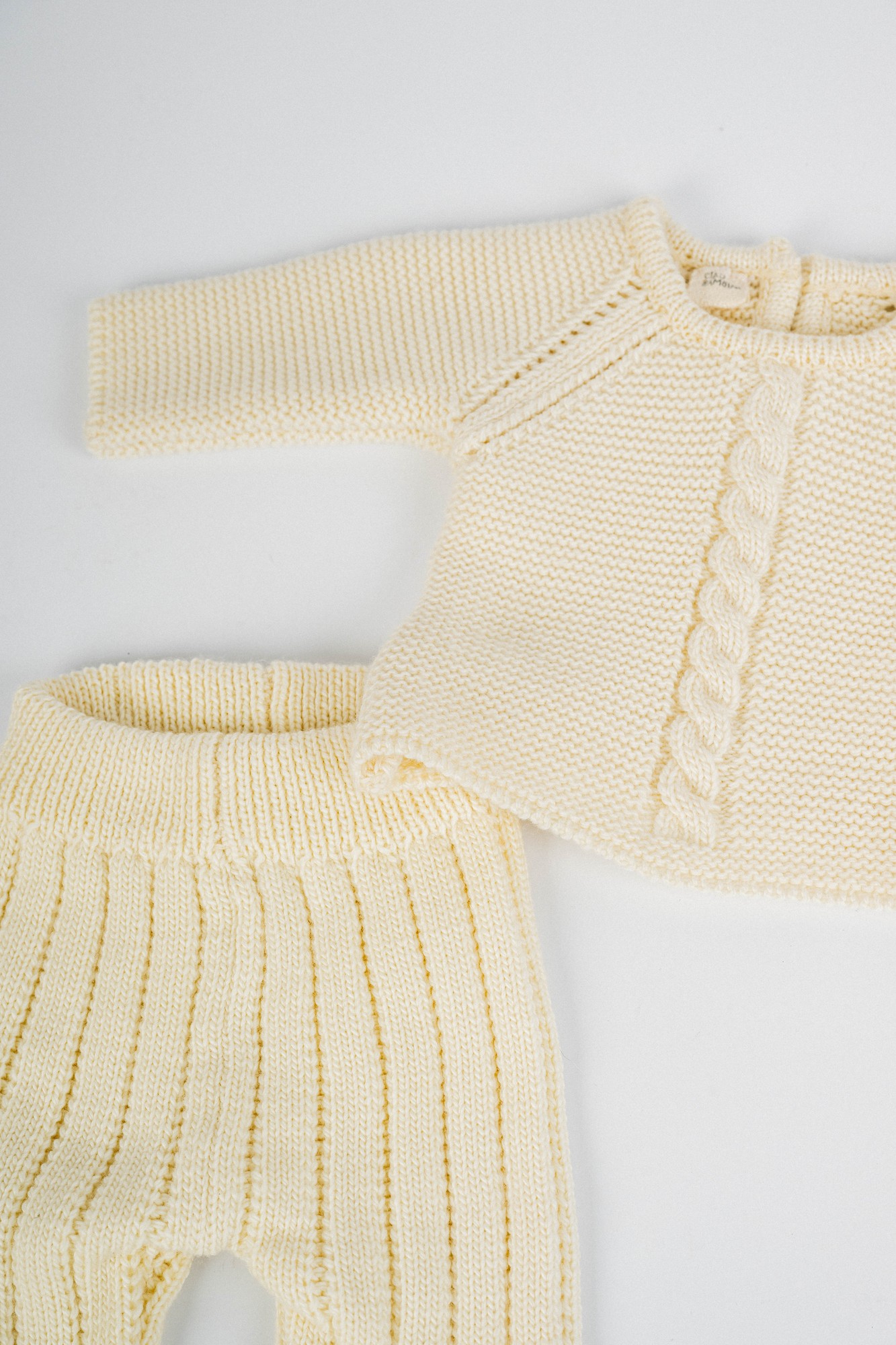 Conjunto Primera Muda Tejida Lana Merino