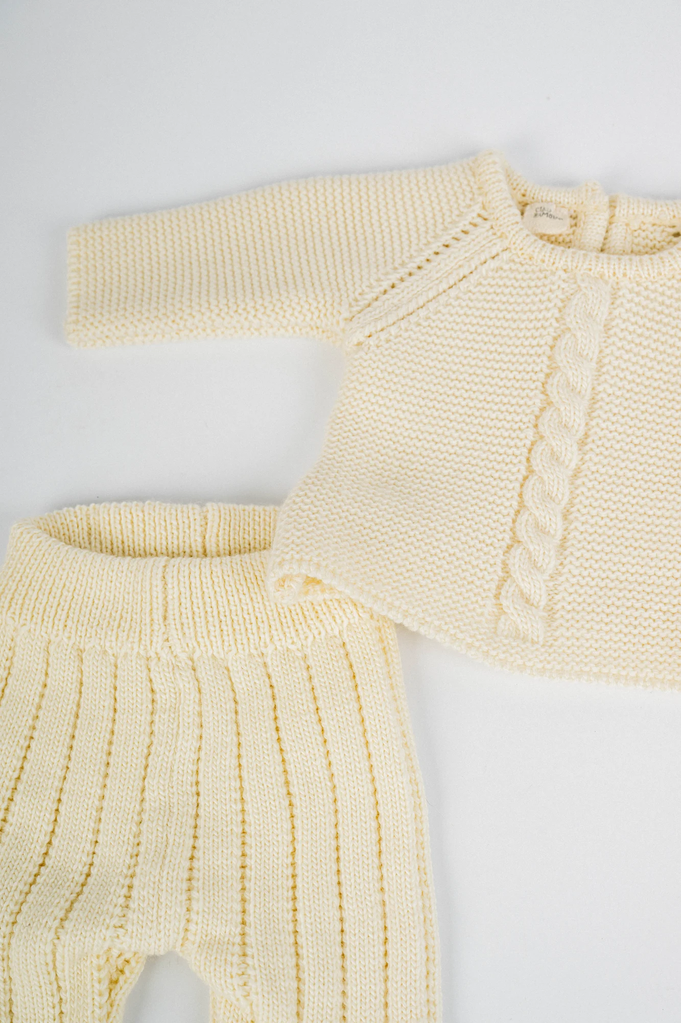 Conjunto Primera Muda Tejida Lana Merino
